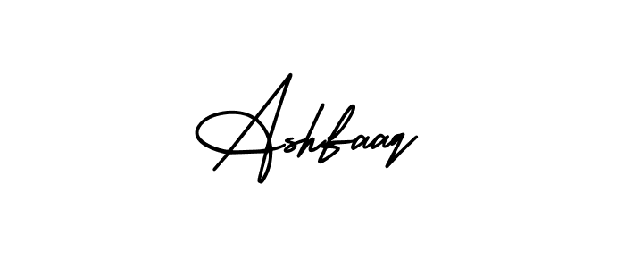 Use a signature maker to create a handwritten signature online. With this signature software, you can design (AmerikaSignatureDemo-Regular) your own signature for name Ashfaaq. Ashfaaq signature style 3 images and pictures png