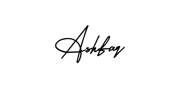 The best way (AmerikaSignatureDemo-Regular) to make a short signature is to pick only two or three words in your name. The name Ashfaq include a total of six letters. For converting this name. Ashfaq signature style 3 images and pictures png