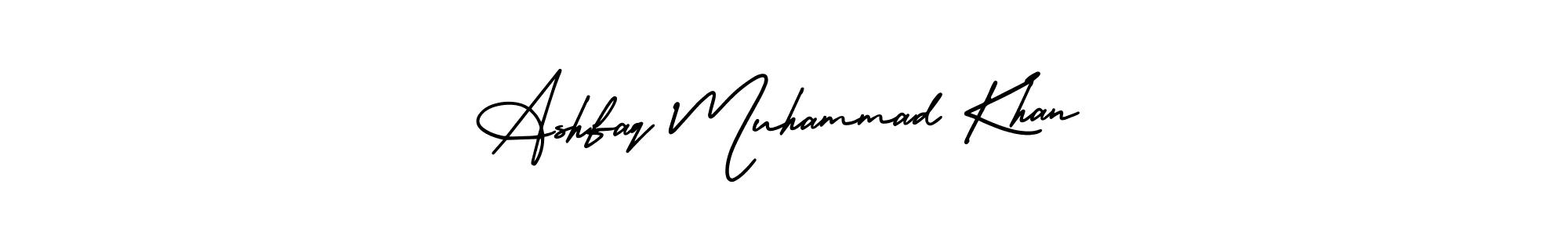 You can use this online signature creator to create a handwritten signature for the name Ashfaq Muhammad Khan. This is the best online autograph maker. Ashfaq Muhammad Khan signature style 3 images and pictures png