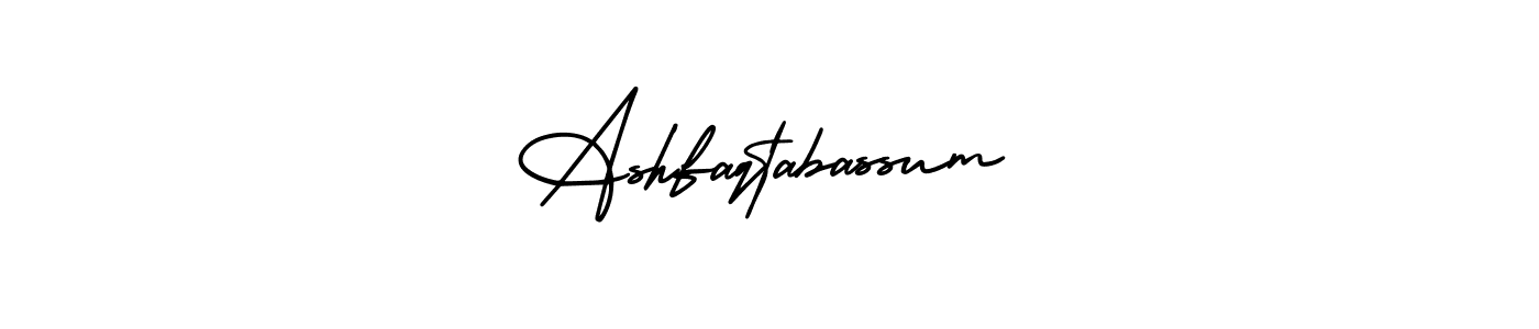 Design your own signature with our free online signature maker. With this signature software, you can create a handwritten (AmerikaSignatureDemo-Regular) signature for name Ashfaqtabassum. Ashfaqtabassum signature style 3 images and pictures png