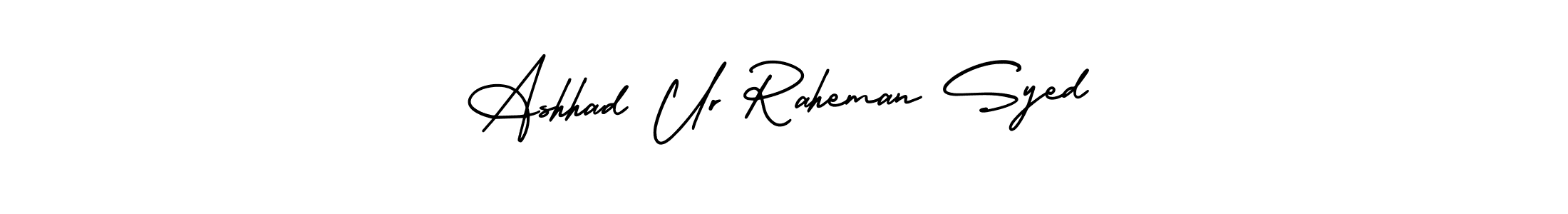 Make a short Ashhad Ur Raheman Syed signature style. Manage your documents anywhere anytime using AmerikaSignatureDemo-Regular. Create and add eSignatures, submit forms, share and send files easily. Ashhad Ur Raheman Syed signature style 3 images and pictures png