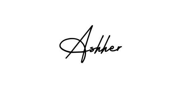 Also we have Ashher name is the best signature style. Create professional handwritten signature collection using AmerikaSignatureDemo-Regular autograph style. Ashher signature style 3 images and pictures png