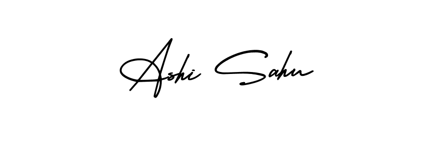 Make a beautiful signature design for name Ashi Sahu. With this signature (AmerikaSignatureDemo-Regular) style, you can create a handwritten signature for free. Ashi Sahu signature style 3 images and pictures png
