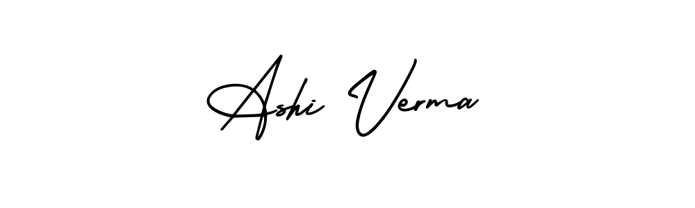 Use a signature maker to create a handwritten signature online. With this signature software, you can design (AmerikaSignatureDemo-Regular) your own signature for name Ashi Verma. Ashi Verma signature style 3 images and pictures png