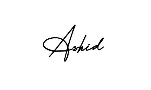 The best way (AmerikaSignatureDemo-Regular) to make a short signature is to pick only two or three words in your name. The name Ashid include a total of six letters. For converting this name. Ashid signature style 3 images and pictures png