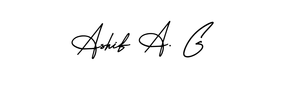 It looks lik you need a new signature style for name Ashif A. G. Design unique handwritten (AmerikaSignatureDemo-Regular) signature with our free signature maker in just a few clicks. Ashif A. G signature style 3 images and pictures png