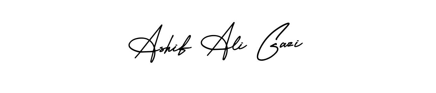 Use a signature maker to create a handwritten signature online. With this signature software, you can design (AmerikaSignatureDemo-Regular) your own signature for name Ashif Ali Gazi. Ashif Ali Gazi signature style 3 images and pictures png