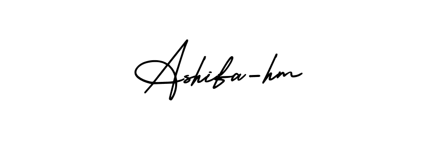 Ashifa-hm stylish signature style. Best Handwritten Sign (AmerikaSignatureDemo-Regular) for my name. Handwritten Signature Collection Ideas for my name Ashifa-hm. Ashifa-hm signature style 3 images and pictures png