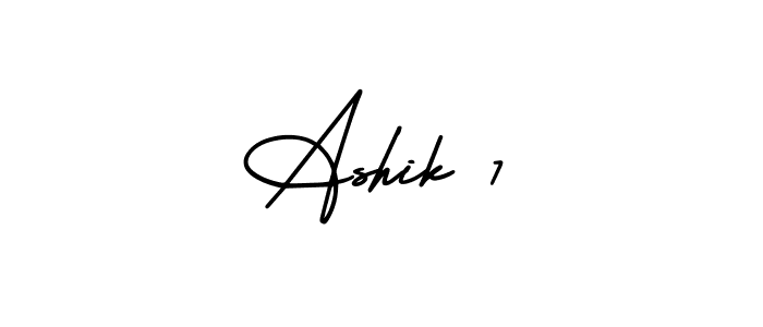 Create a beautiful signature design for name Ashik 7. With this signature (AmerikaSignatureDemo-Regular) fonts, you can make a handwritten signature for free. Ashik 7 signature style 3 images and pictures png