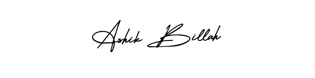 Similarly AmerikaSignatureDemo-Regular is the best handwritten signature design. Signature creator online .You can use it as an online autograph creator for name Ashik Billah. Ashik Billah signature style 3 images and pictures png