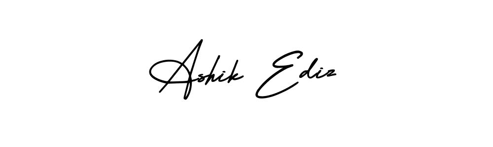Also we have Ashik Ediz name is the best signature style. Create professional handwritten signature collection using AmerikaSignatureDemo-Regular autograph style. Ashik Ediz signature style 3 images and pictures png