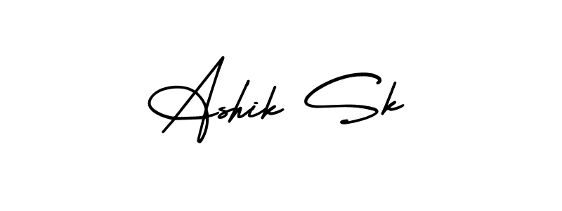 This is the best signature style for the Ashik Sk name. Also you like these signature font (AmerikaSignatureDemo-Regular). Mix name signature. Ashik Sk signature style 3 images and pictures png