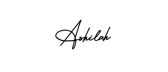 Ashilah stylish signature style. Best Handwritten Sign (AmerikaSignatureDemo-Regular) for my name. Handwritten Signature Collection Ideas for my name Ashilah. Ashilah signature style 3 images and pictures png