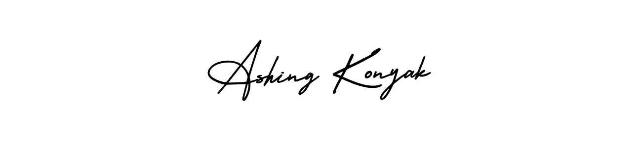 It looks lik you need a new signature style for name Ashing Konyak. Design unique handwritten (AmerikaSignatureDemo-Regular) signature with our free signature maker in just a few clicks. Ashing Konyak signature style 3 images and pictures png