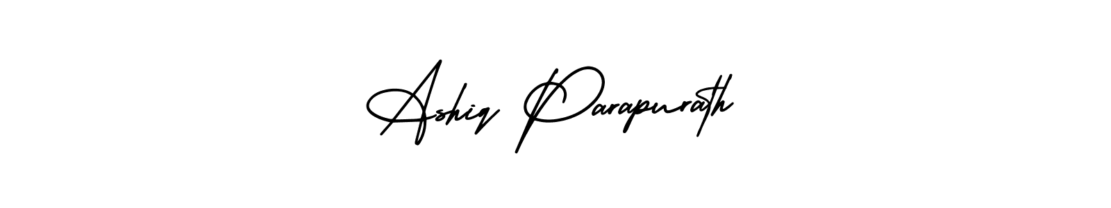 Similarly AmerikaSignatureDemo-Regular is the best handwritten signature design. Signature creator online .You can use it as an online autograph creator for name Ashiq Parapurath. Ashiq Parapurath signature style 3 images and pictures png