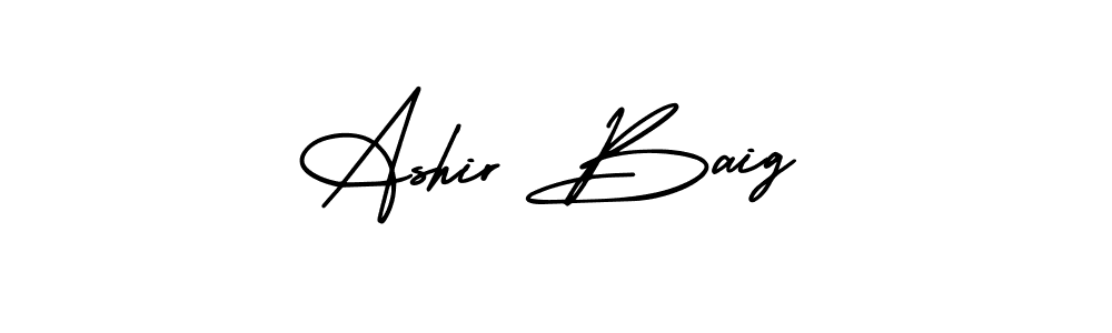 Use a signature maker to create a handwritten signature online. With this signature software, you can design (AmerikaSignatureDemo-Regular) your own signature for name Ashir Baig. Ashir Baig signature style 3 images and pictures png