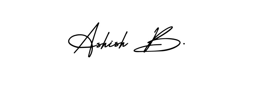 Use a signature maker to create a handwritten signature online. With this signature software, you can design (AmerikaSignatureDemo-Regular) your own signature for name Ashish B.. Ashish B. signature style 3 images and pictures png