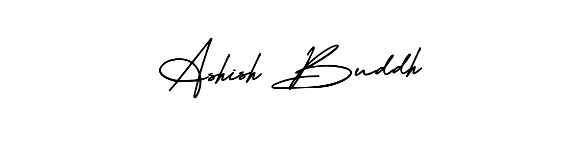 Design your own signature with our free online signature maker. With this signature software, you can create a handwritten (AmerikaSignatureDemo-Regular) signature for name Ashish Buddh. Ashish Buddh signature style 3 images and pictures png