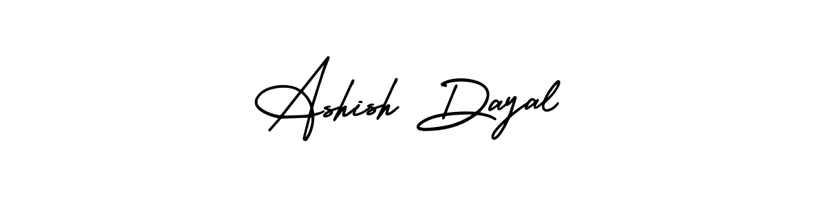 You should practise on your own different ways (AmerikaSignatureDemo-Regular) to write your name (Ashish Dayal) in signature. don't let someone else do it for you. Ashish Dayal signature style 3 images and pictures png