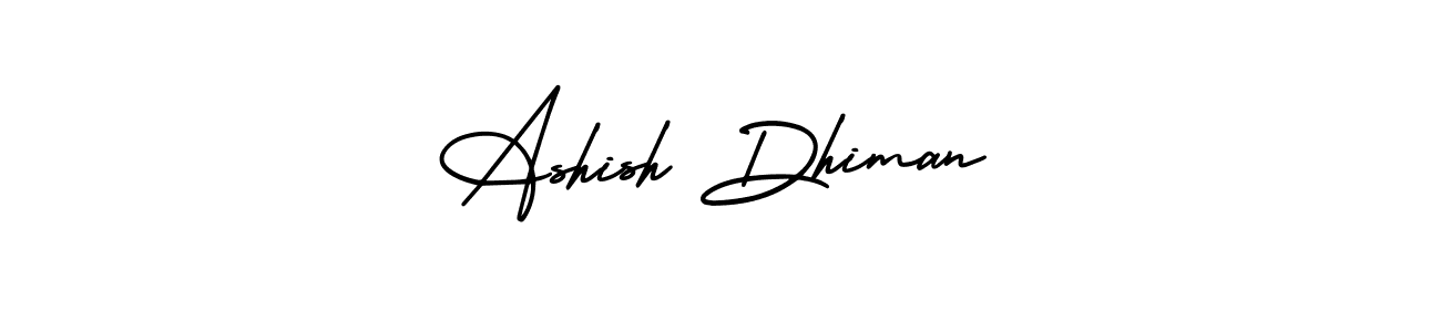 Design your own signature with our free online signature maker. With this signature software, you can create a handwritten (AmerikaSignatureDemo-Regular) signature for name Ashish Dhiman. Ashish Dhiman signature style 3 images and pictures png