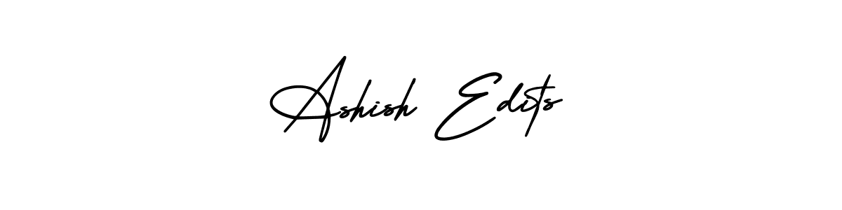 The best way (AmerikaSignatureDemo-Regular) to make a short signature is to pick only two or three words in your name. The name Ashish Edits include a total of six letters. For converting this name. Ashish Edits signature style 3 images and pictures png