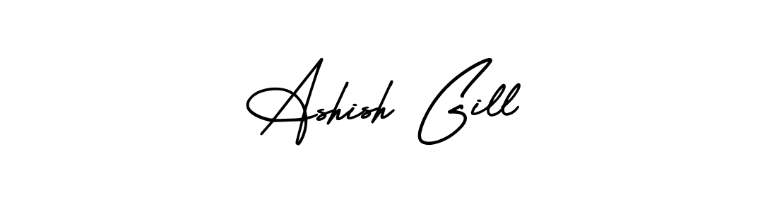 How to make Ashish Gill signature? AmerikaSignatureDemo-Regular is a professional autograph style. Create handwritten signature for Ashish Gill name. Ashish Gill signature style 3 images and pictures png