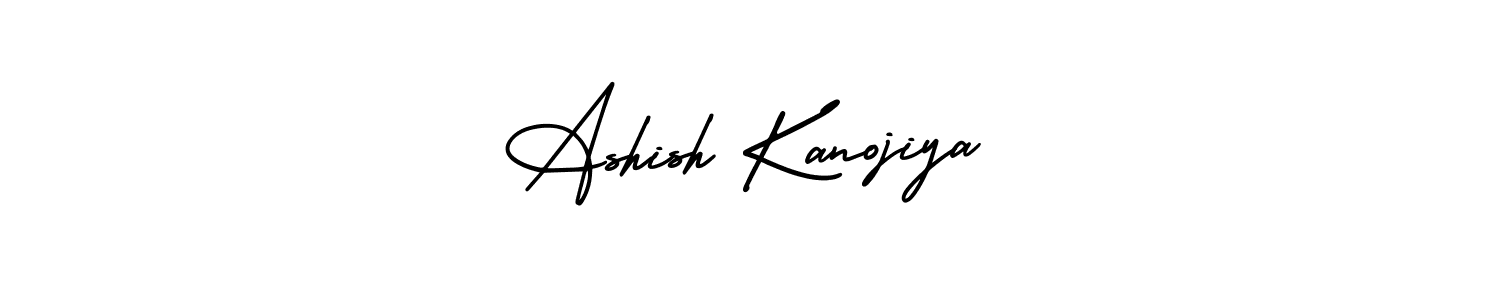 How to make Ashish Kanojiya name signature. Use AmerikaSignatureDemo-Regular style for creating short signs online. This is the latest handwritten sign. Ashish Kanojiya signature style 3 images and pictures png