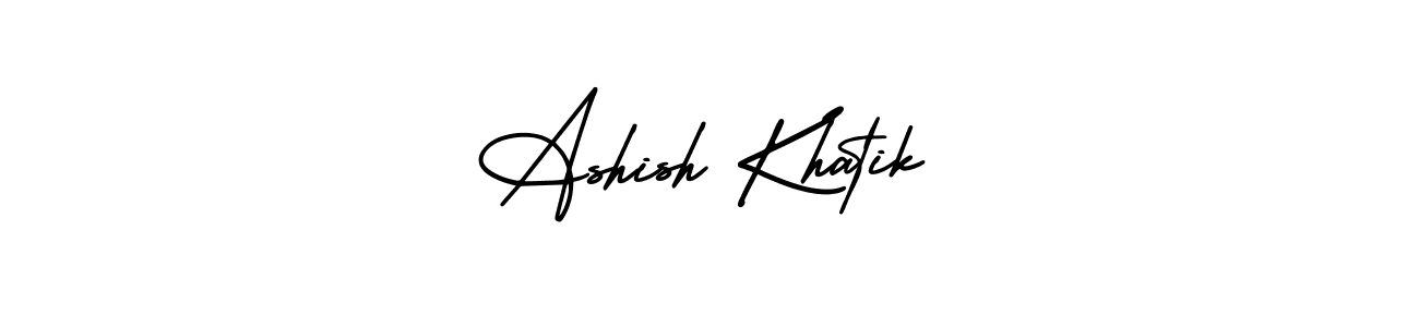 It looks lik you need a new signature style for name Ashish Khatik. Design unique handwritten (AmerikaSignatureDemo-Regular) signature with our free signature maker in just a few clicks. Ashish Khatik signature style 3 images and pictures png