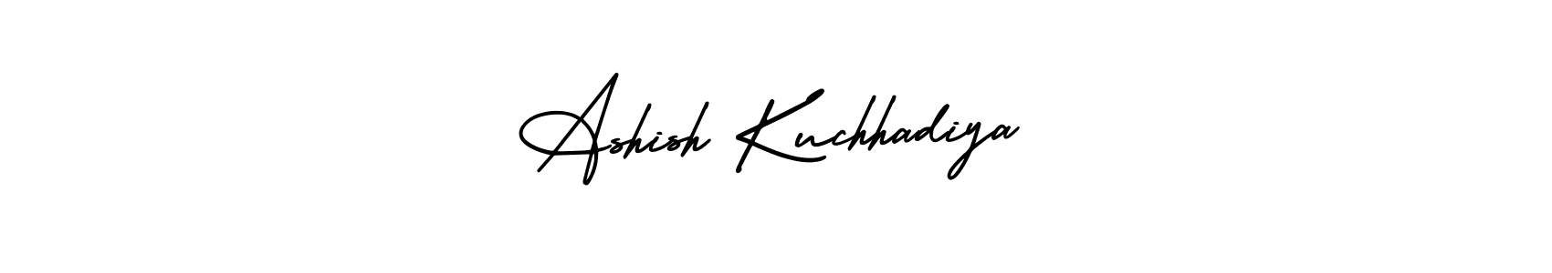 Use a signature maker to create a handwritten signature online. With this signature software, you can design (AmerikaSignatureDemo-Regular) your own signature for name Ashish Kuchhadiya. Ashish Kuchhadiya signature style 3 images and pictures png