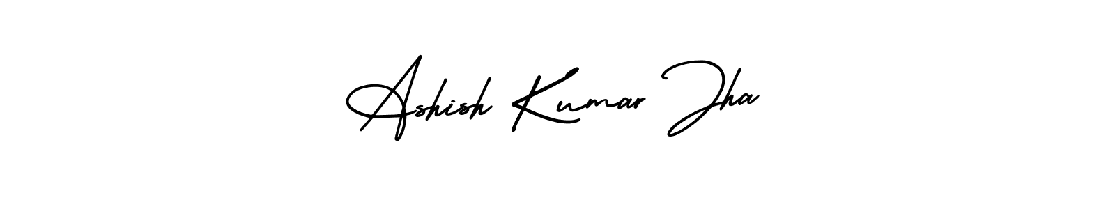 How to make Ashish Kumar Jha name signature. Use AmerikaSignatureDemo-Regular style for creating short signs online. This is the latest handwritten sign. Ashish Kumar Jha signature style 3 images and pictures png