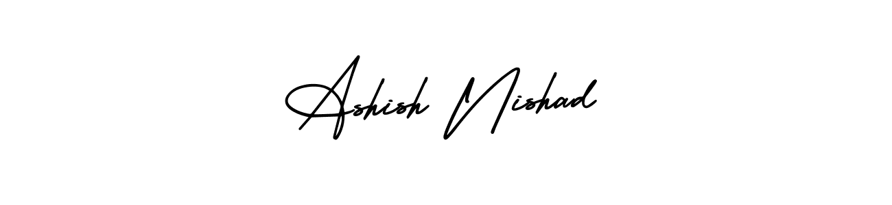 Ashish Nishad stylish signature style. Best Handwritten Sign (AmerikaSignatureDemo-Regular) for my name. Handwritten Signature Collection Ideas for my name Ashish Nishad. Ashish Nishad signature style 3 images and pictures png