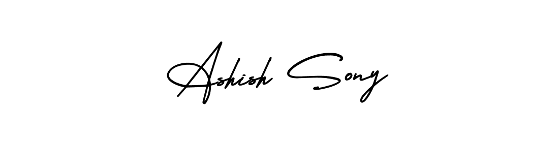 Ashish Sony stylish signature style. Best Handwritten Sign (AmerikaSignatureDemo-Regular) for my name. Handwritten Signature Collection Ideas for my name Ashish Sony. Ashish Sony signature style 3 images and pictures png
