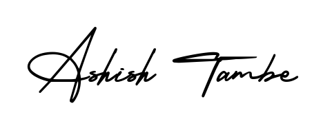 Express your personality with a custom Ashish Tambe signature crafted with AmerikaSignatureDemo-Regular typography. Free transparent PNG download available. Ashish Tambe signature style 3 images and pictures png