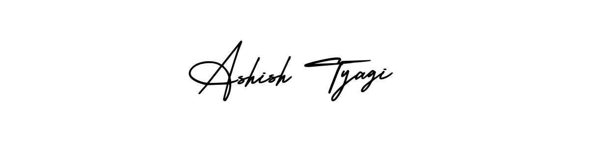 You should practise on your own different ways (AmerikaSignatureDemo-Regular) to write your name (Ashish Tyagi) in signature. don't let someone else do it for you. Ashish Tyagi signature style 3 images and pictures png