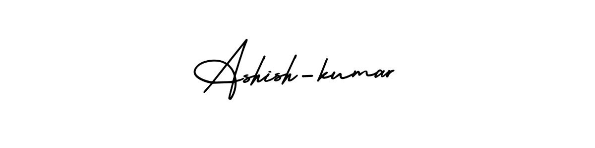 How to make Ashish-kumar name signature. Use AmerikaSignatureDemo-Regular style for creating short signs online. This is the latest handwritten sign. Ashish-kumar signature style 3 images and pictures png