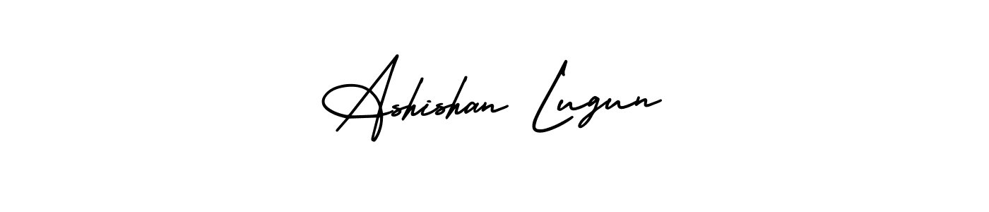 Make a beautiful signature design for name Ashishan Lugun. With this signature (AmerikaSignatureDemo-Regular) style, you can create a handwritten signature for free. Ashishan Lugun signature style 3 images and pictures png