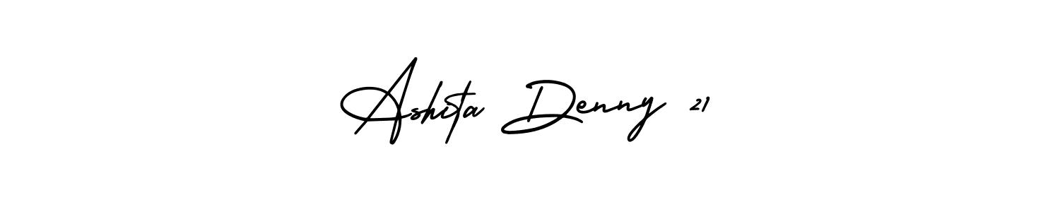 Create a beautiful signature design for name Ashita Denny 21. With this signature (AmerikaSignatureDemo-Regular) fonts, you can make a handwritten signature for free. Ashita Denny 21 signature style 3 images and pictures png