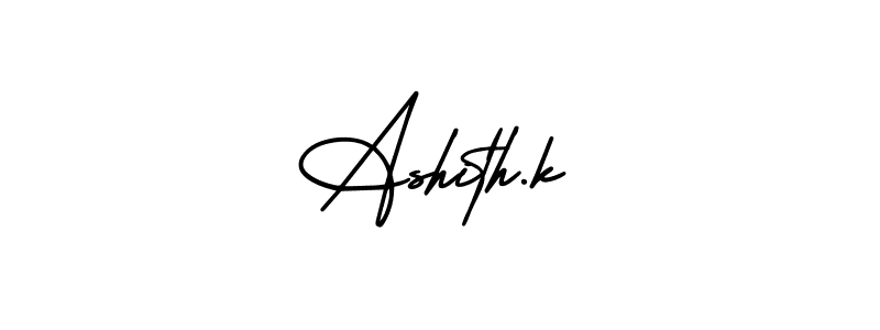 AmerikaSignatureDemo-Regular is a professional signature style that is perfect for those who want to add a touch of class to their signature. It is also a great choice for those who want to make their signature more unique. Get Ashith.k name to fancy signature for free. Ashith.k signature style 3 images and pictures png