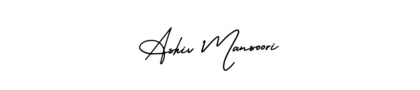 How to make Ashiv Mansoori name signature. Use AmerikaSignatureDemo-Regular style for creating short signs online. This is the latest handwritten sign. Ashiv Mansoori signature style 3 images and pictures png
