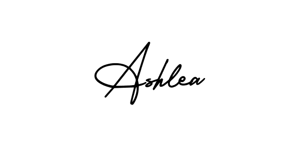 How to make Ashlea name signature. Use AmerikaSignatureDemo-Regular style for creating short signs online. This is the latest handwritten sign. Ashlea signature style 3 images and pictures png