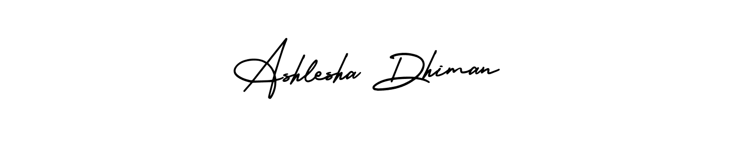 How to Draw Ashlesha Dhiman signature style? AmerikaSignatureDemo-Regular is a latest design signature styles for name Ashlesha Dhiman. Ashlesha Dhiman signature style 3 images and pictures png