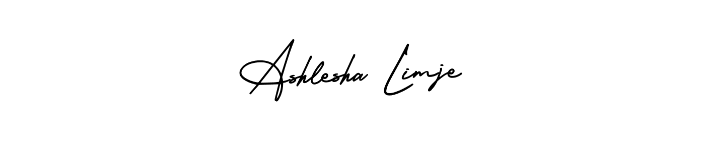 How to make Ashlesha Limje name signature. Use AmerikaSignatureDemo-Regular style for creating short signs online. This is the latest handwritten sign. Ashlesha Limje signature style 3 images and pictures png
