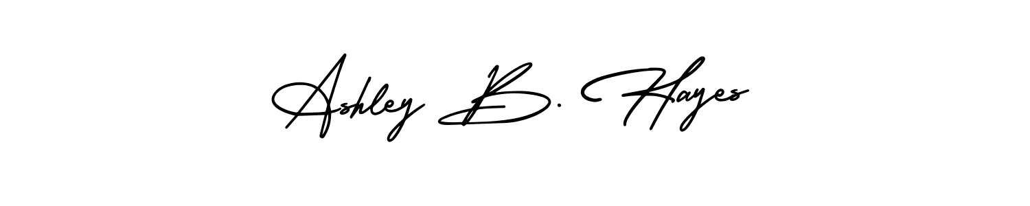 AmerikaSignatureDemo-Regular is a professional signature style that is perfect for those who want to add a touch of class to their signature. It is also a great choice for those who want to make their signature more unique. Get Ashley B. Hayes name to fancy signature for free. Ashley B. Hayes signature style 3 images and pictures png