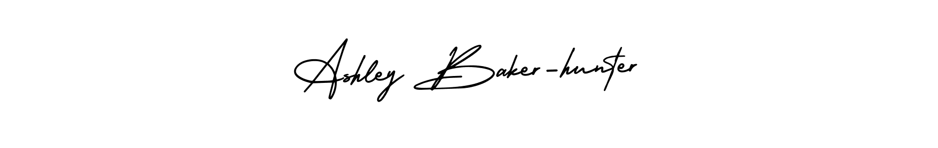 Create a beautiful signature design for name Ashley Baker-hunter. With this signature (AmerikaSignatureDemo-Regular) fonts, you can make a handwritten signature for free. Ashley Baker-hunter signature style 3 images and pictures png