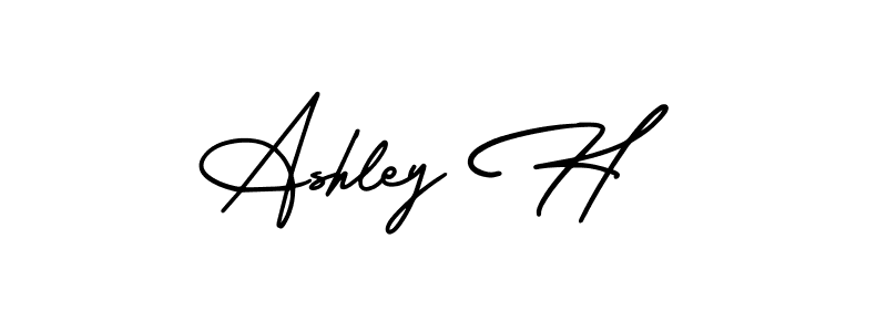 Also You can easily find your signature by using the search form. We will create Ashley H name handwritten signature images for you free of cost using AmerikaSignatureDemo-Regular sign style. Ashley H signature style 3 images and pictures png