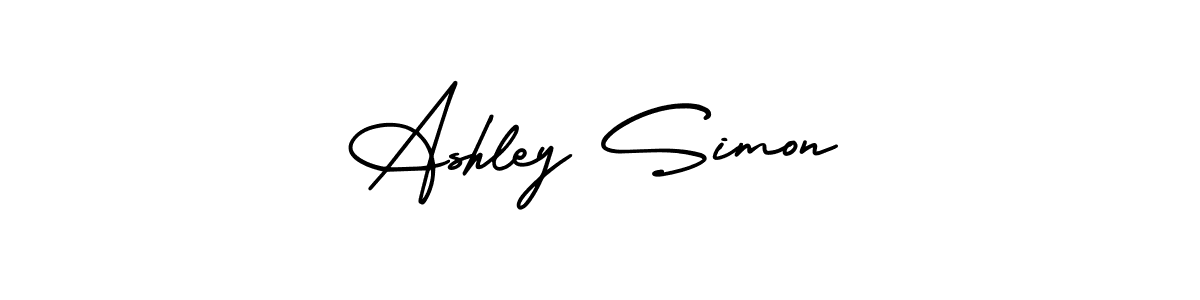 Also You can easily find your signature by using the search form. We will create Ashley Simon name handwritten signature images for you free of cost using AmerikaSignatureDemo-Regular sign style. Ashley Simon signature style 3 images and pictures png