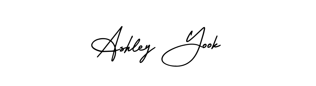 Make a beautiful signature design for name Ashley Yook. With this signature (AmerikaSignatureDemo-Regular) style, you can create a handwritten signature for free. Ashley Yook signature style 3 images and pictures png