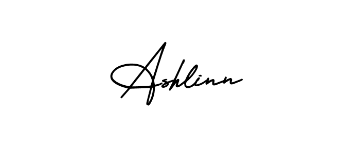 The best way (AmerikaSignatureDemo-Regular) to make a short signature is to pick only two or three words in your name. The name Ashlinn include a total of six letters. For converting this name. Ashlinn signature style 3 images and pictures png