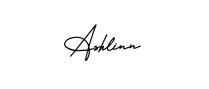 Make a beautiful signature design for name Ashlinn. With this signature (AmerikaSignatureDemo-Regular) style, you can create a handwritten signature for free. Ashlinn signature style 3 images and pictures png