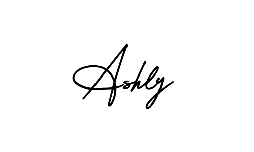 Make a beautiful signature design for name Ashly. With this signature (AmerikaSignatureDemo-Regular) style, you can create a handwritten signature for free. Ashly signature style 3 images and pictures png